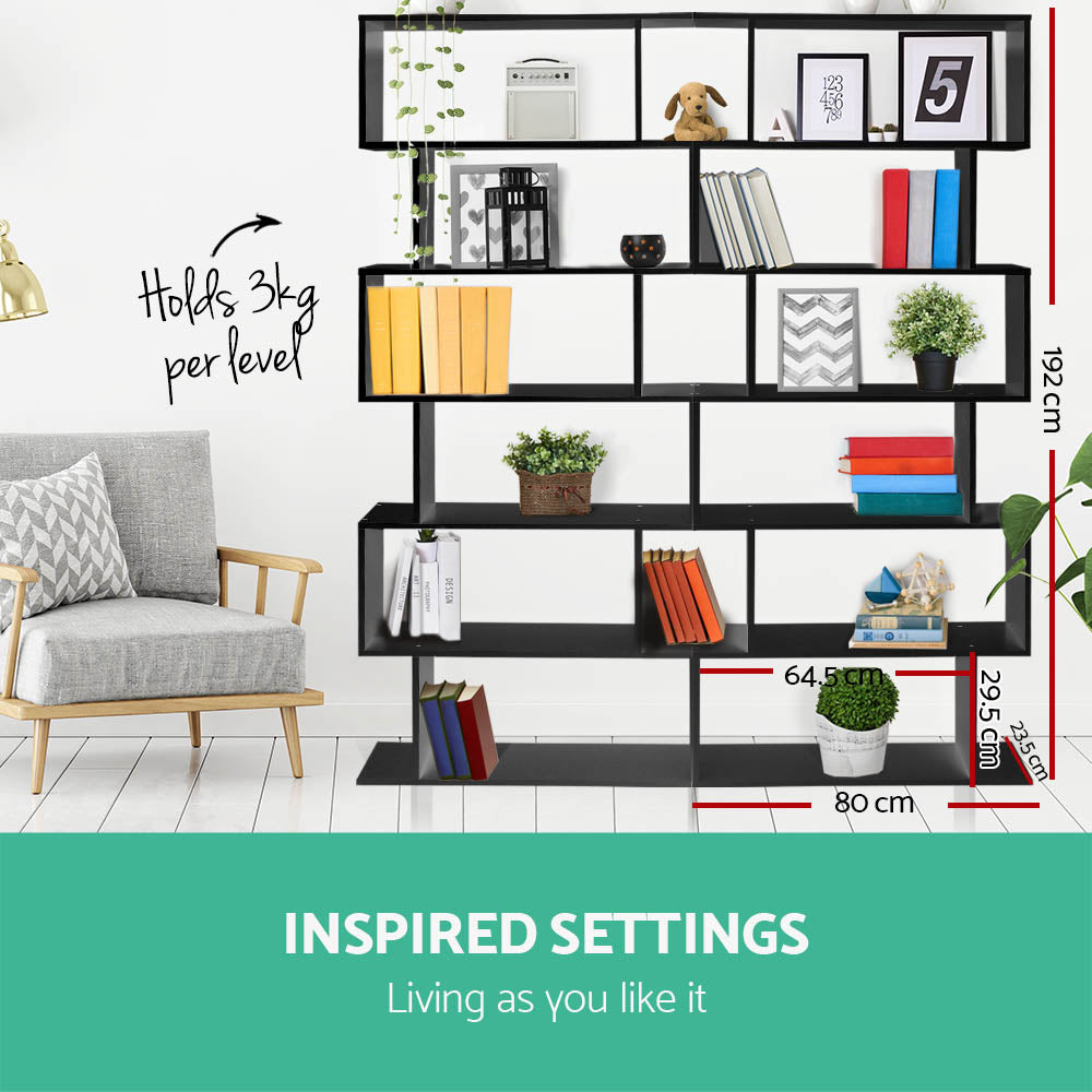 Marlook Bookshelf 6 Tiers - RIVA Black