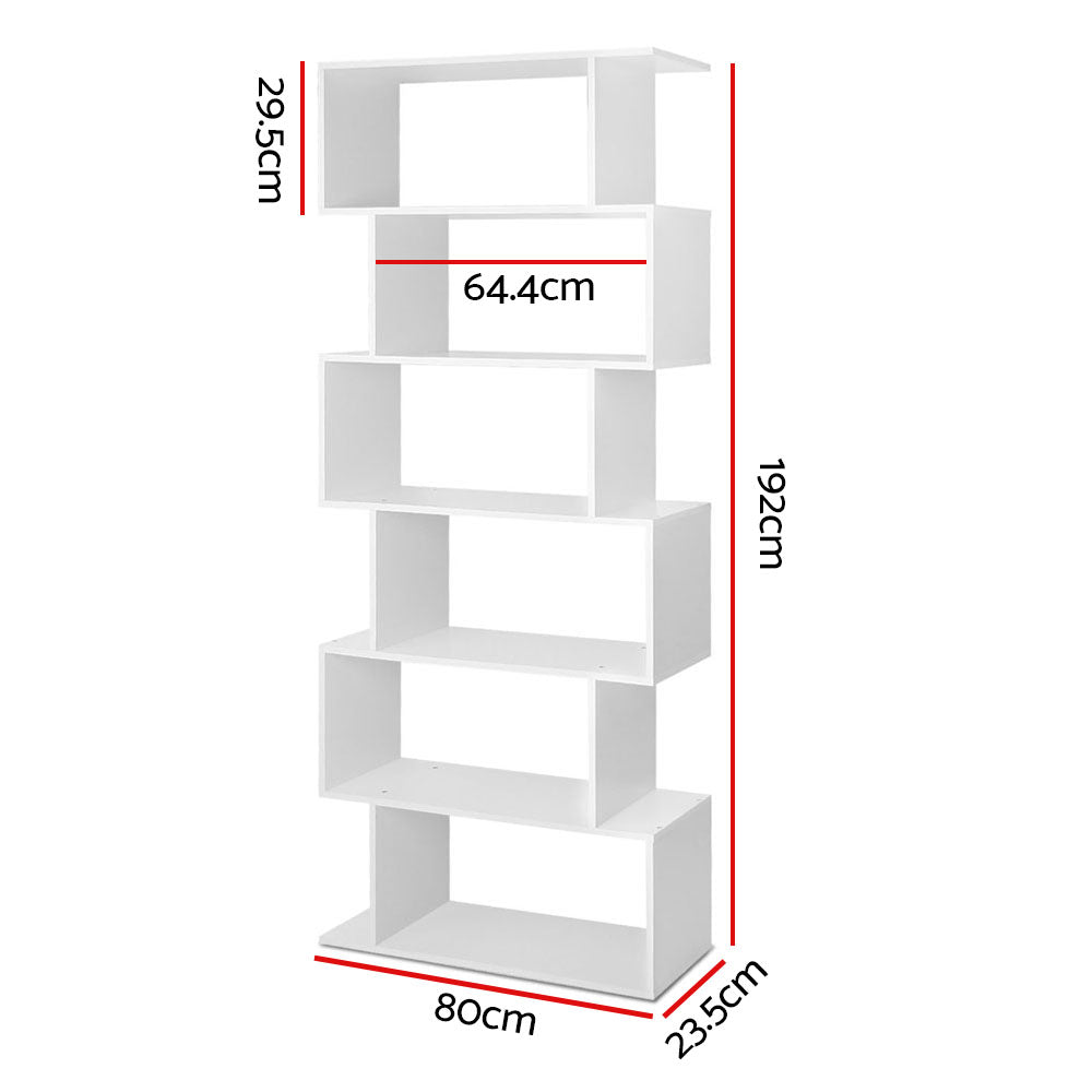 Marlook Bookshelf 6 Tiers - RIVA White