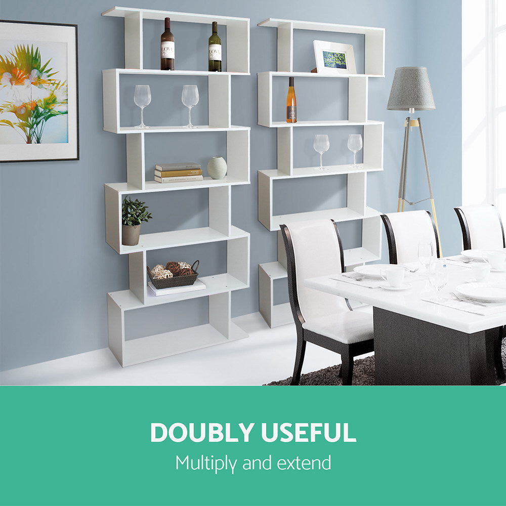 Marlook Bookshelf 6 Tiers - RIVA White