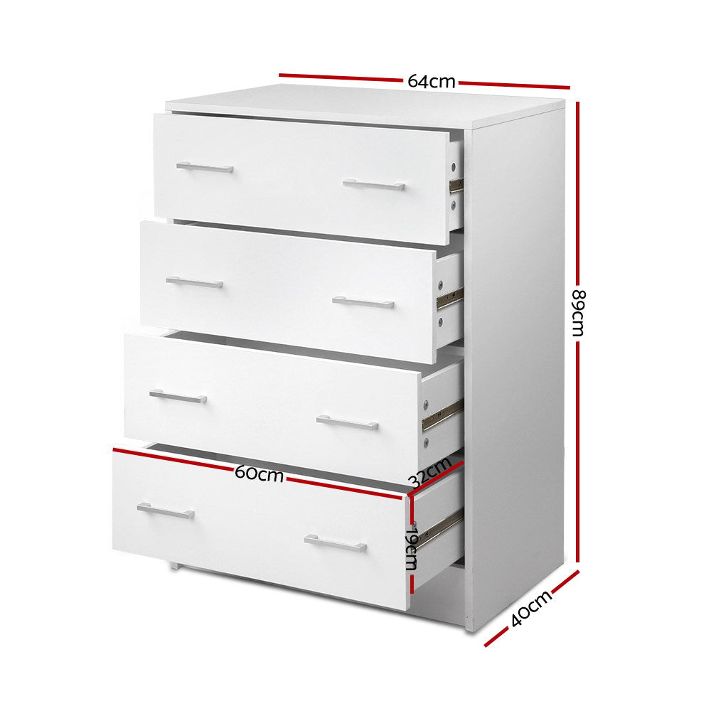 Marlook 4 Chest of Drawers - ANDES White