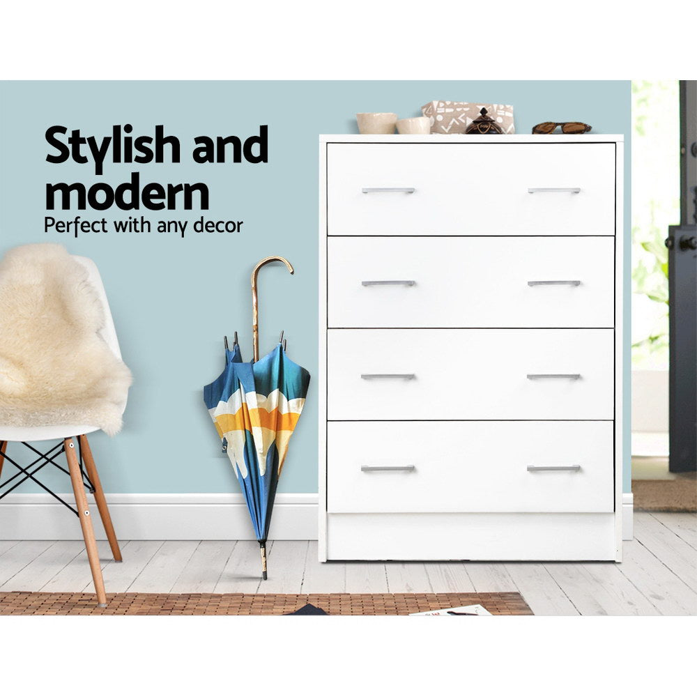 Marlook 4 Chest of Drawers - ANDES White