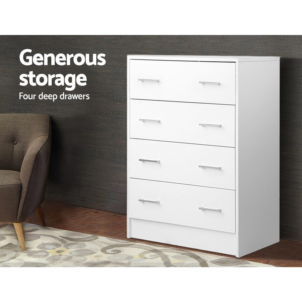 Marlook 4 Chest of Drawers - ANDES White