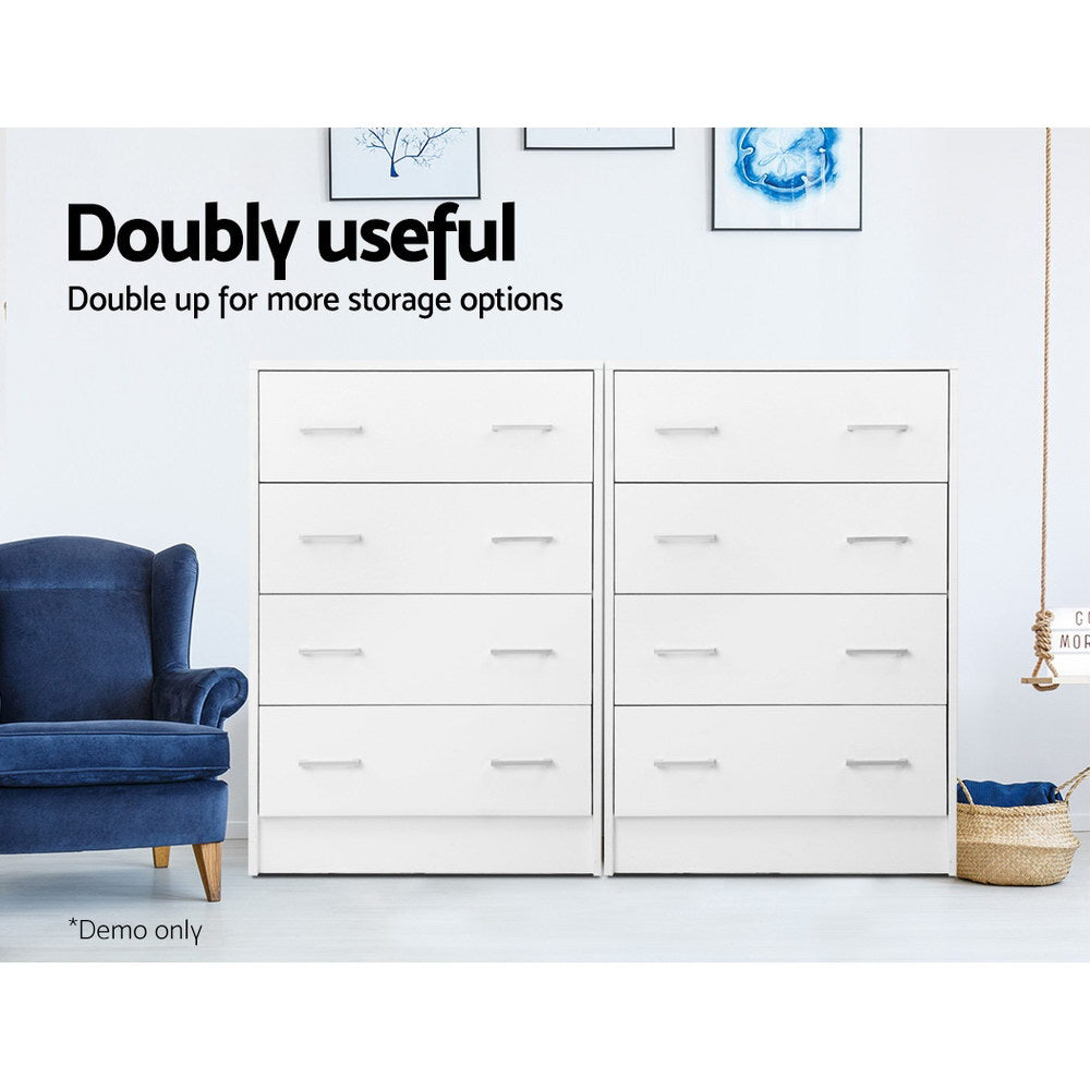 Marlook 4 Chest of Drawers - ANDES White