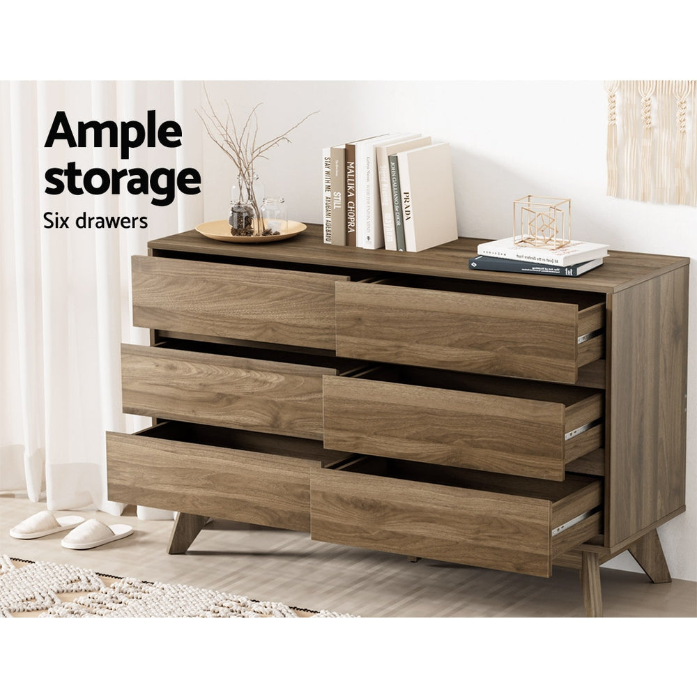Marlook 6 Chest of Drawers - XAVI Walnut