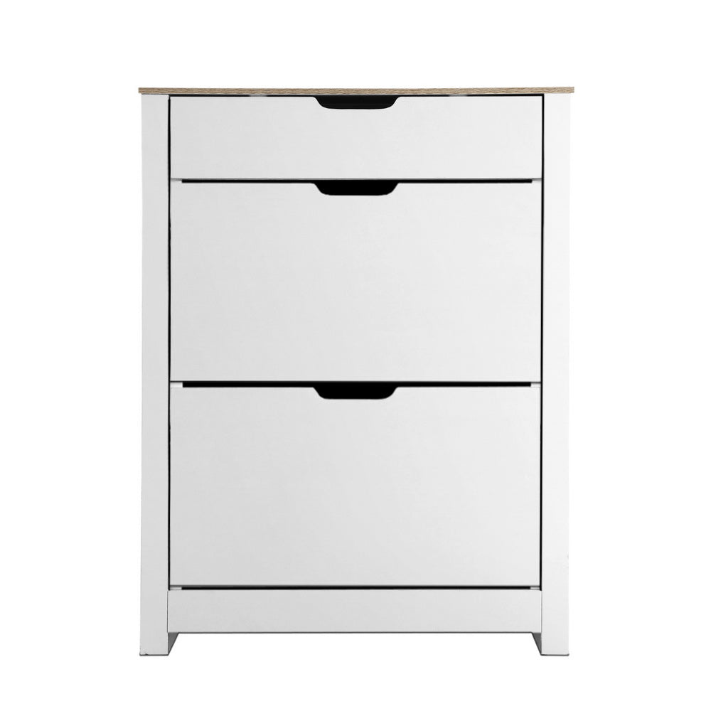 Marlook Shoe Rack Cabinet 16 Pairs White Ana