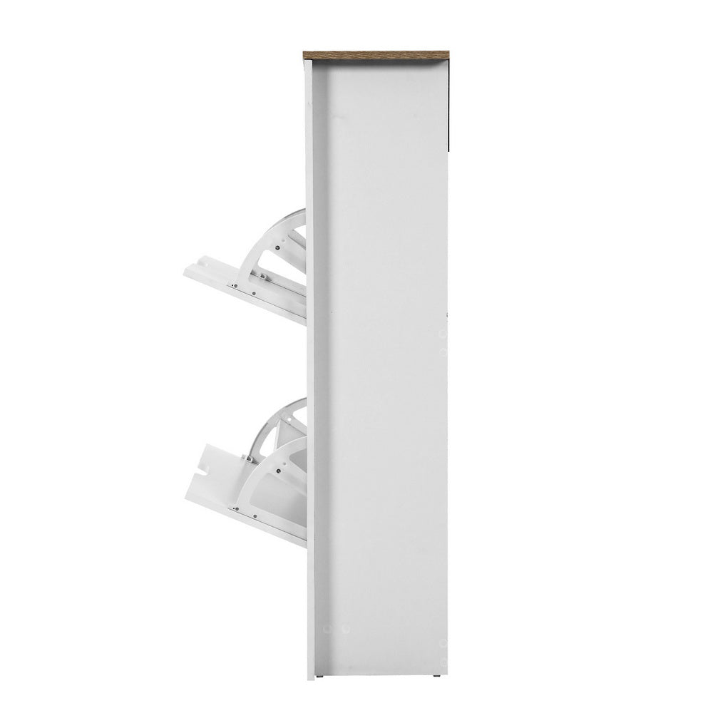 Marlook Shoe Rack Cabinet 16 Pairs White Ana