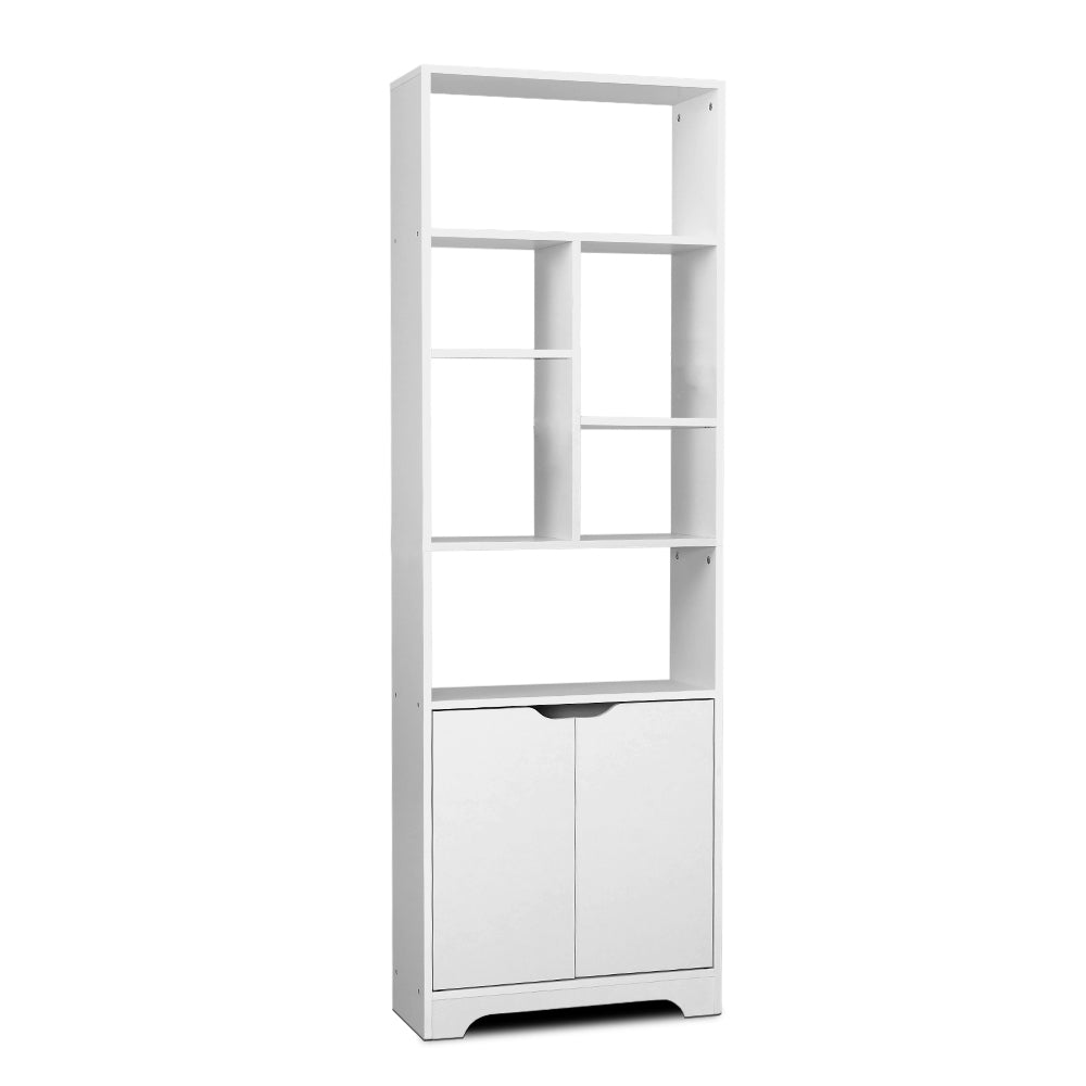 Marlook Bookshelf with Cabinet - GINA White