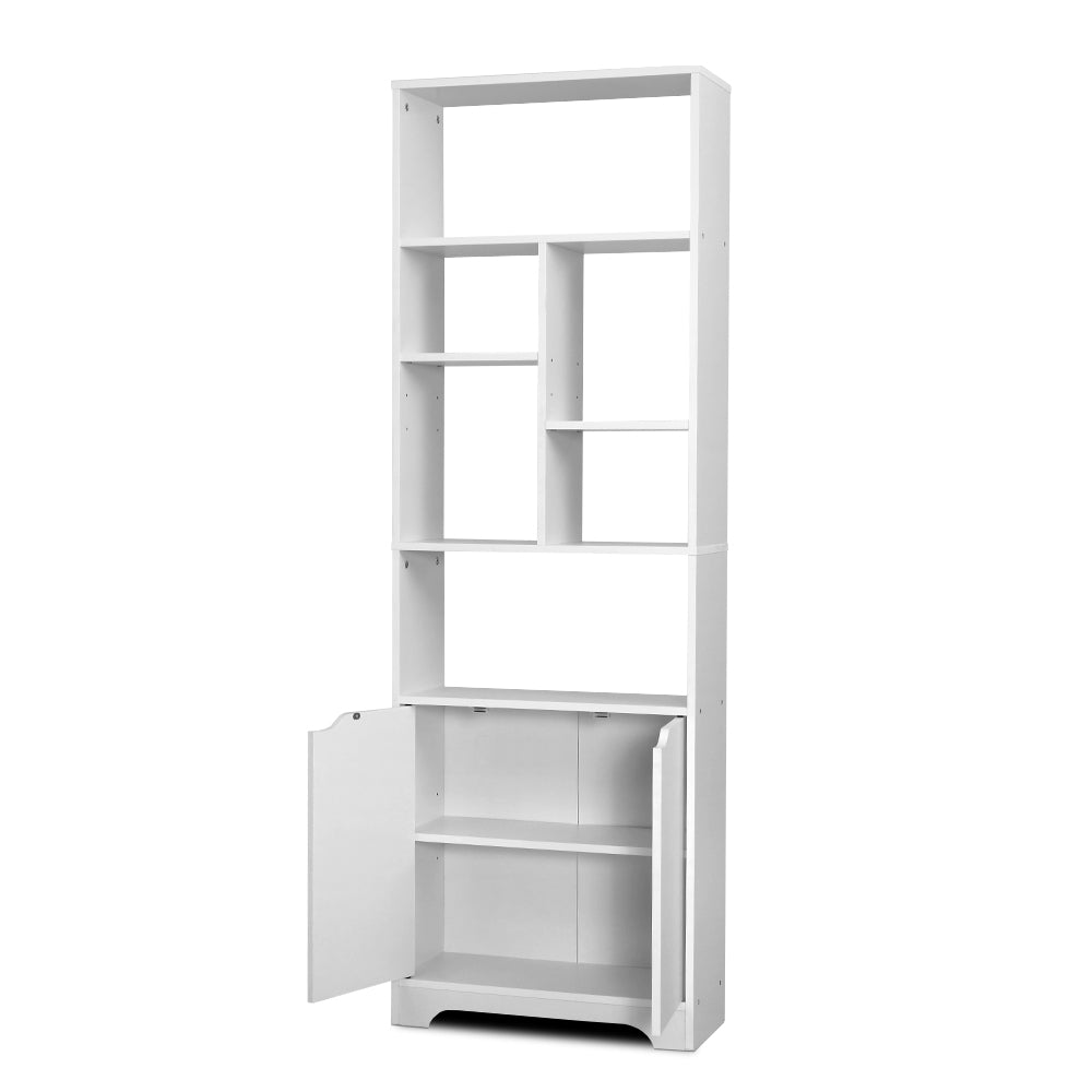 Marlook Bookshelf with Cabinet - GINA White