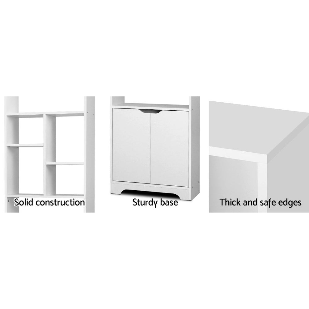 Marlook Bookshelf with Cabinet - GINA White