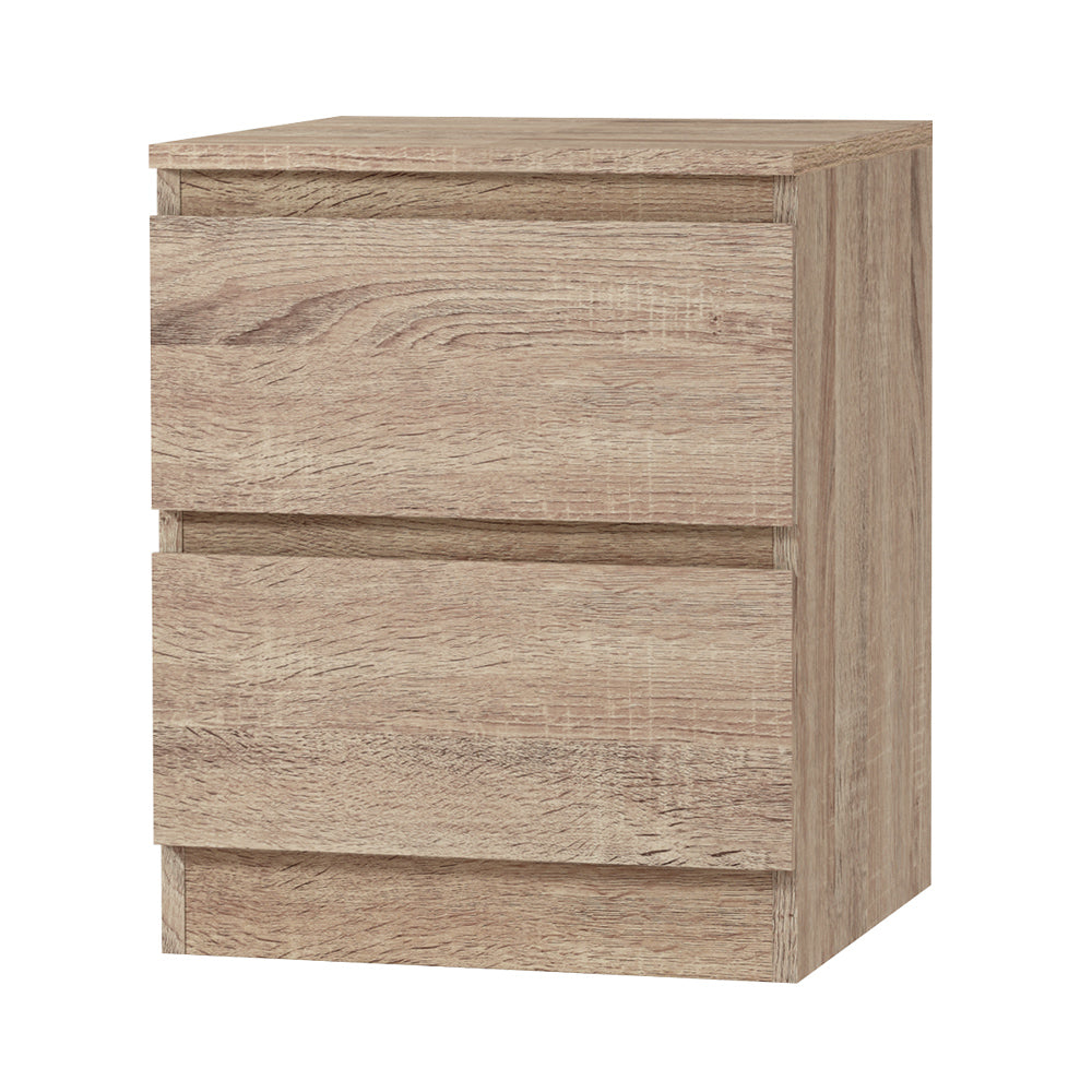 Marlook Bedside Table 2 Drawers - PEPE Oak