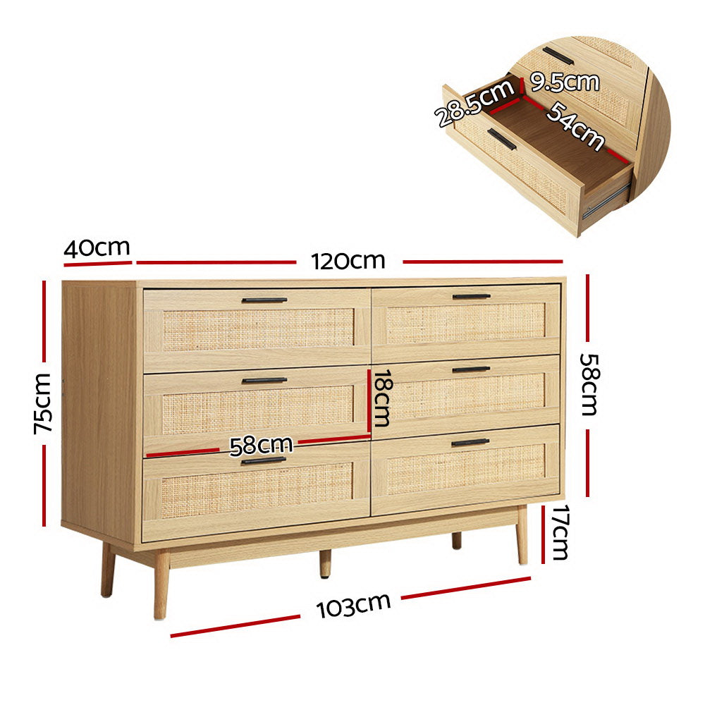 Marlook 6 Chest of Drawers - BRIONY Oak
