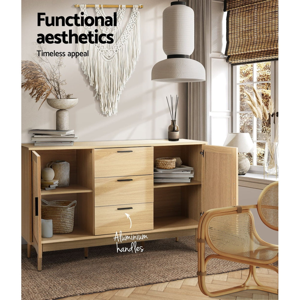 Marlook Rattan Buffet Sideboard - BRIONY Oak
