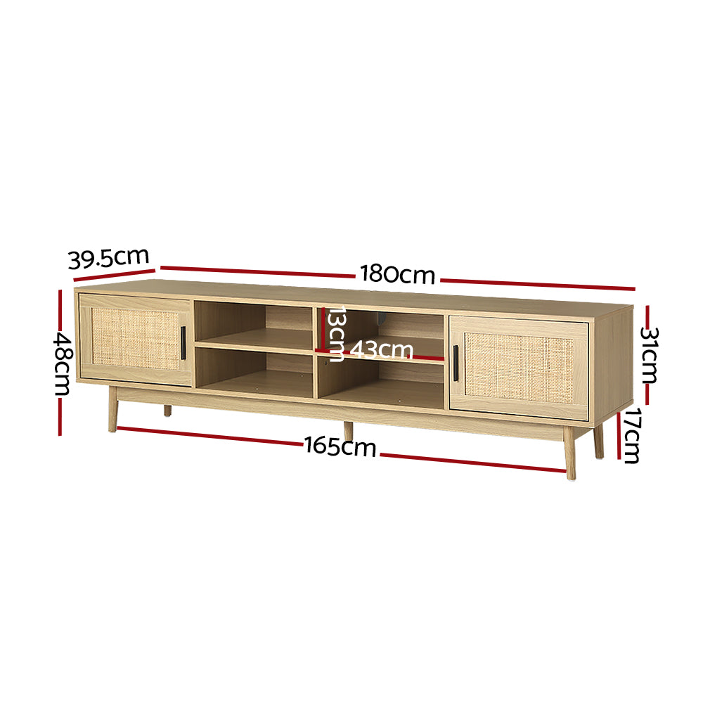 Marlook TV Cabinet Entertainment Unit 180cm Rattan Cole