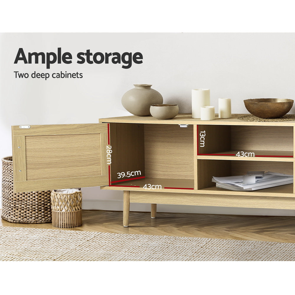 Marlook TV Cabinet Entertainment Unit 180cm Rattan Cole
