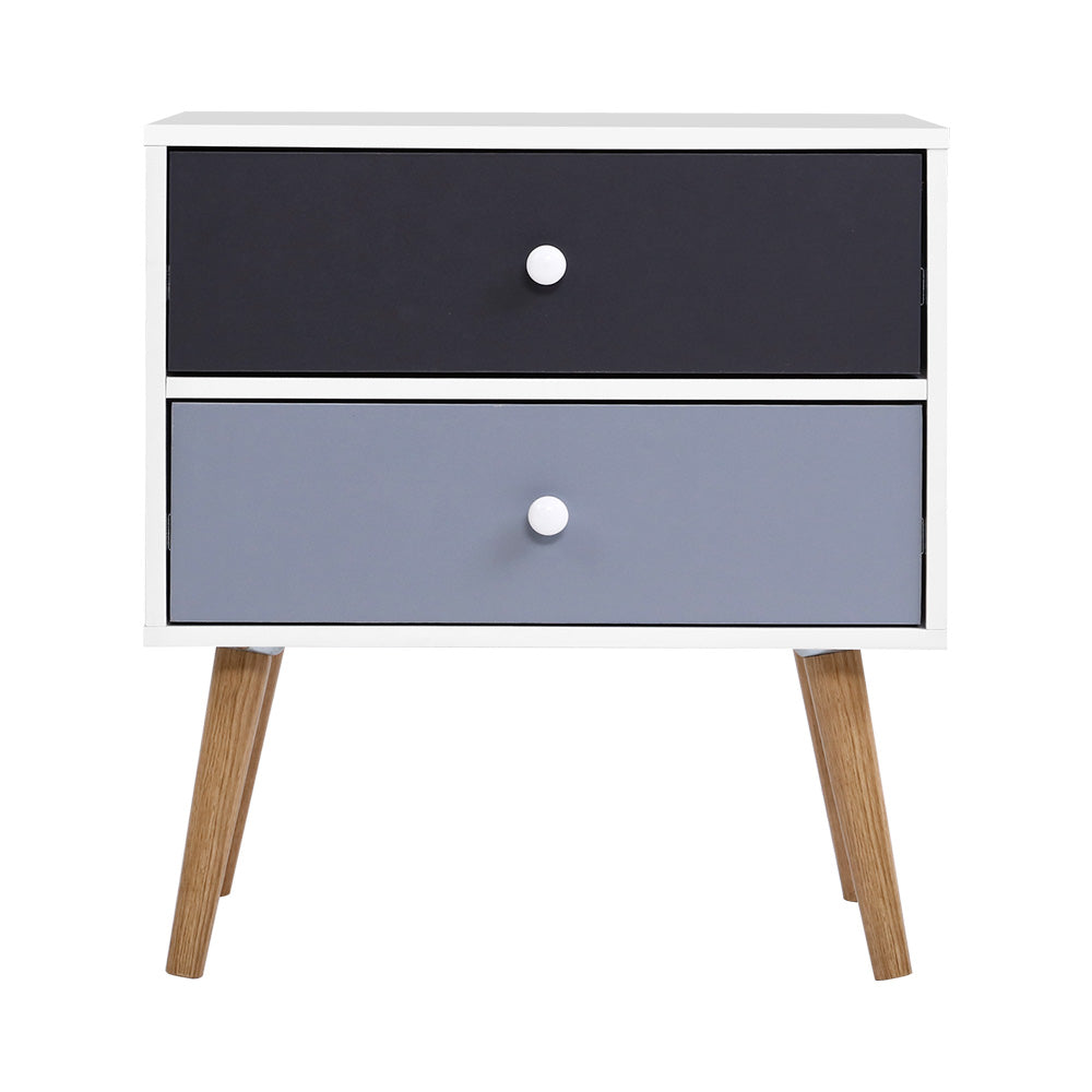 Marlook Bedside Table 2 Drawers - BONDS White