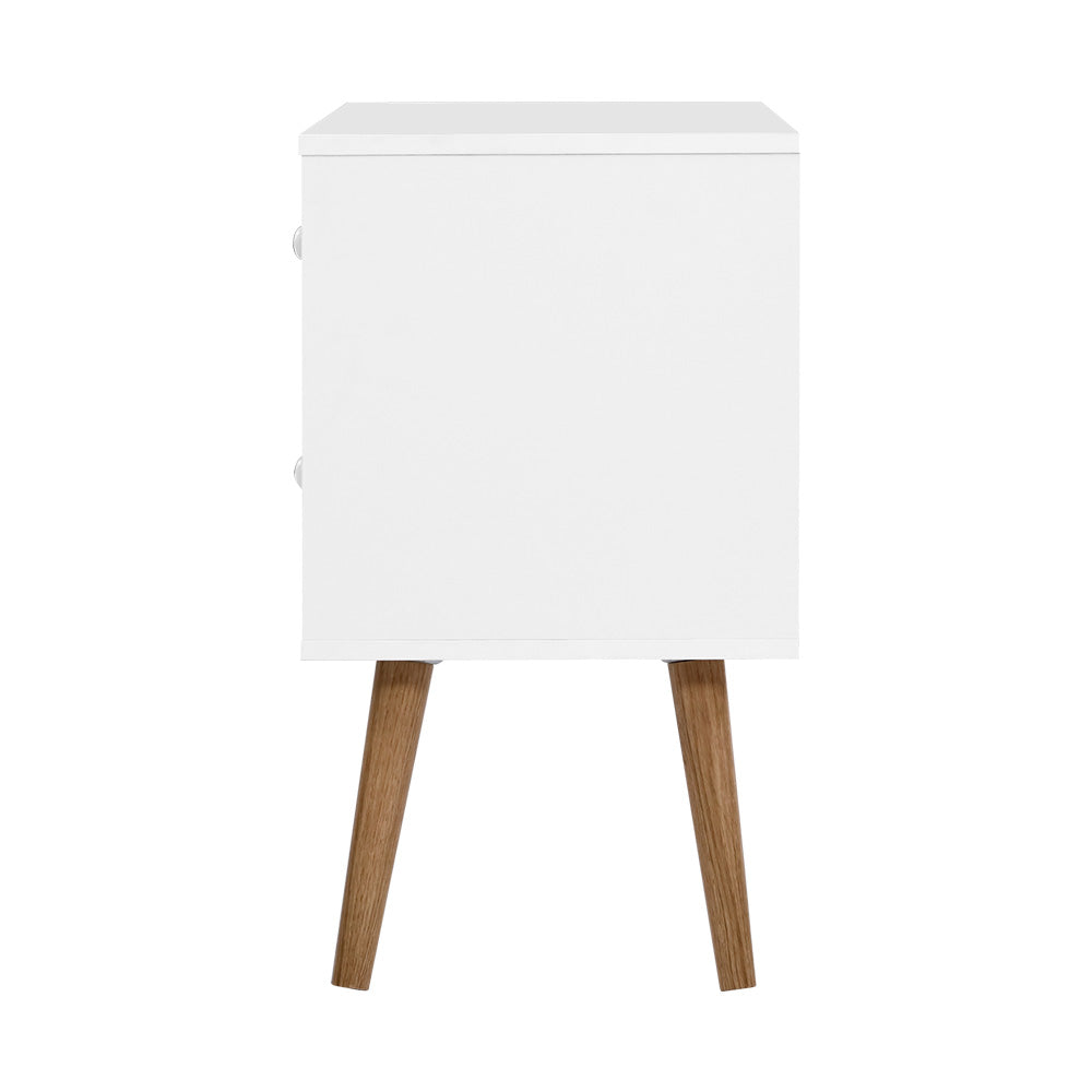 Marlook Bedside Table 2 Drawers - BONDS White