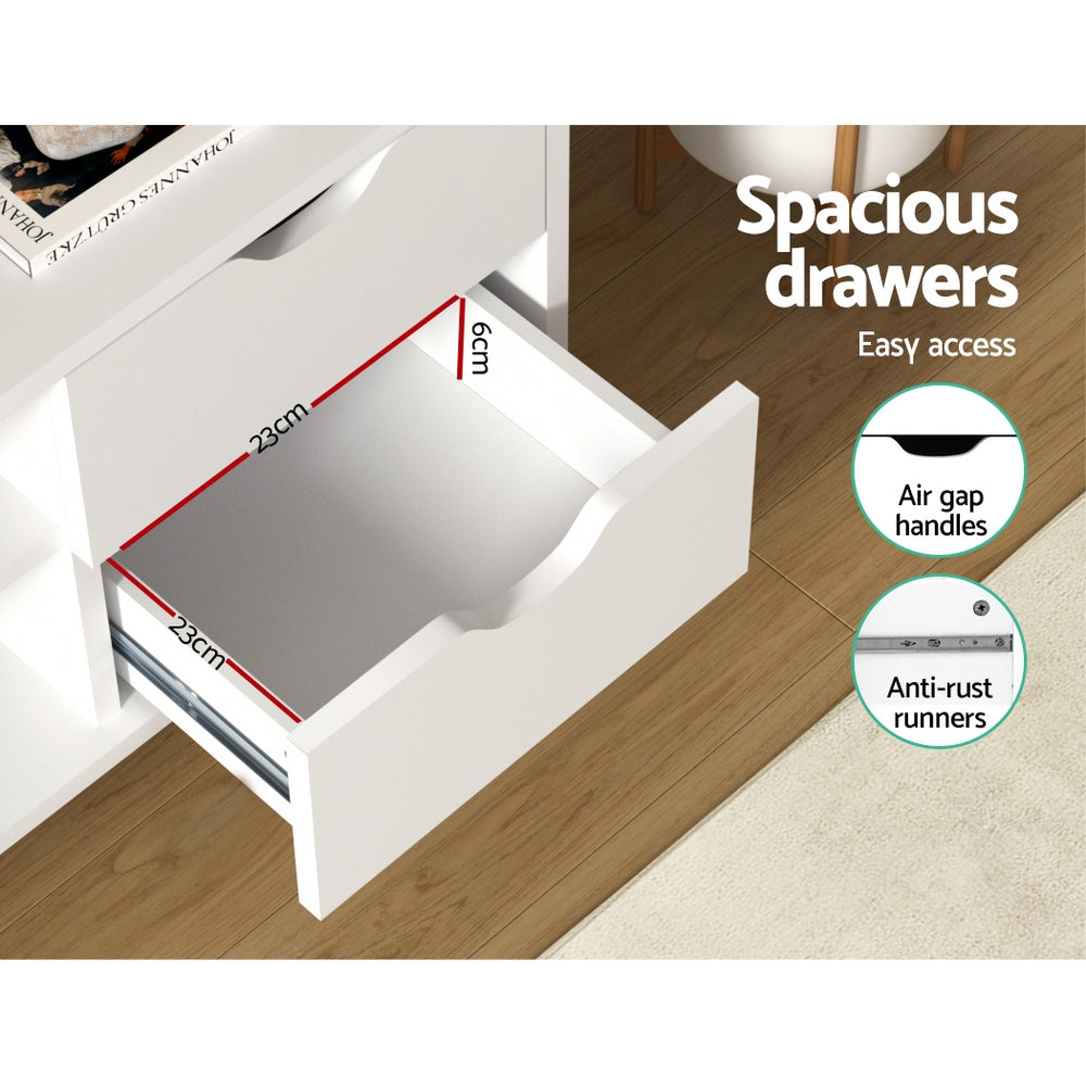 Marlook TV Cabinet Entertainment Unit 120cm White Larin
