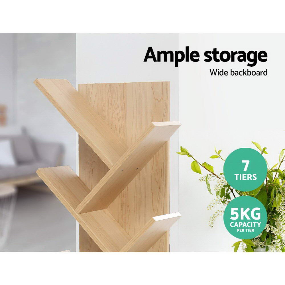 Marlook Tree Bookshelf 7 Tiers - ECHO Oak