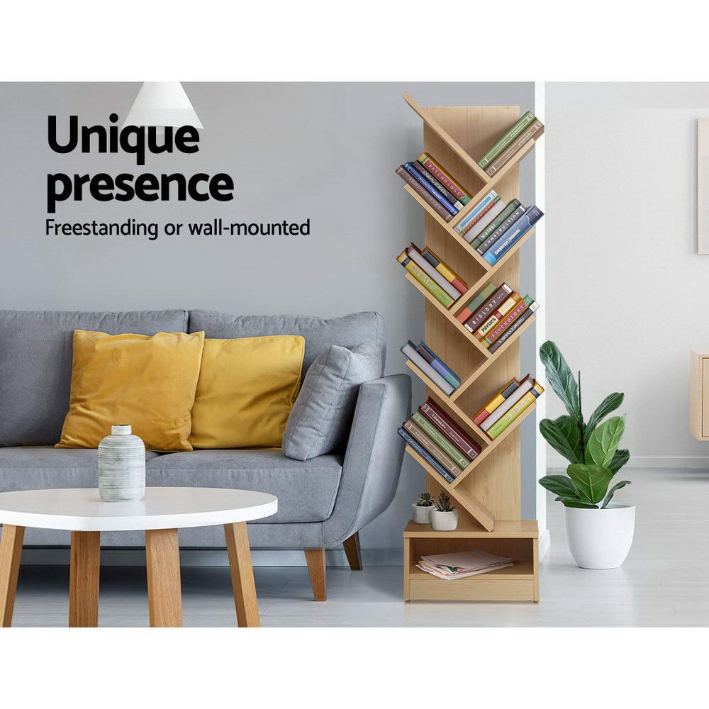 Marlook Tree Bookshelf 9 Tiers - ECHO Oak