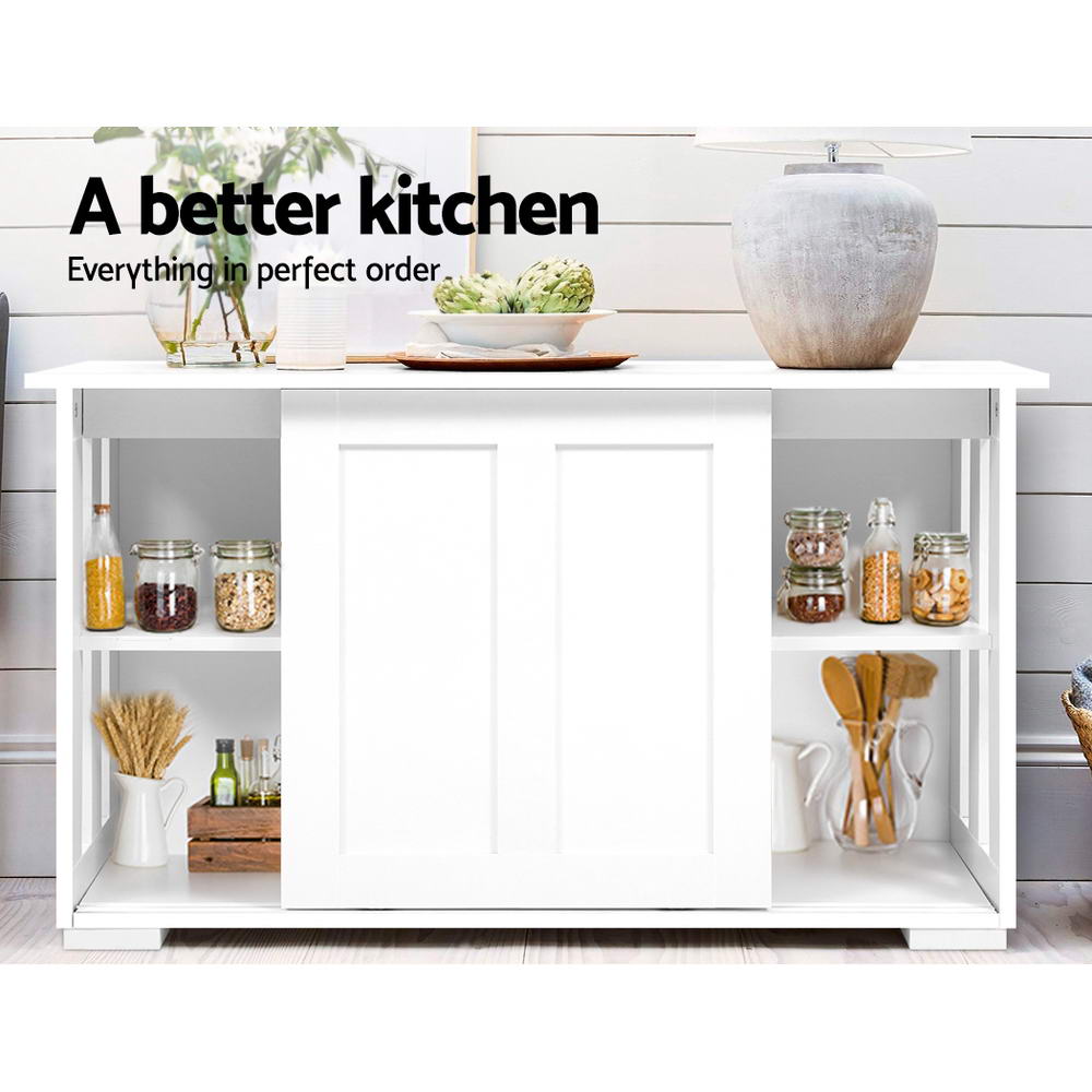 Marlook Buffet Sideboard Sliding Doors - SERA White