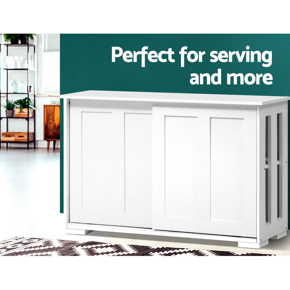 Marlook Buffet Sideboard Sliding Doors - SERA White