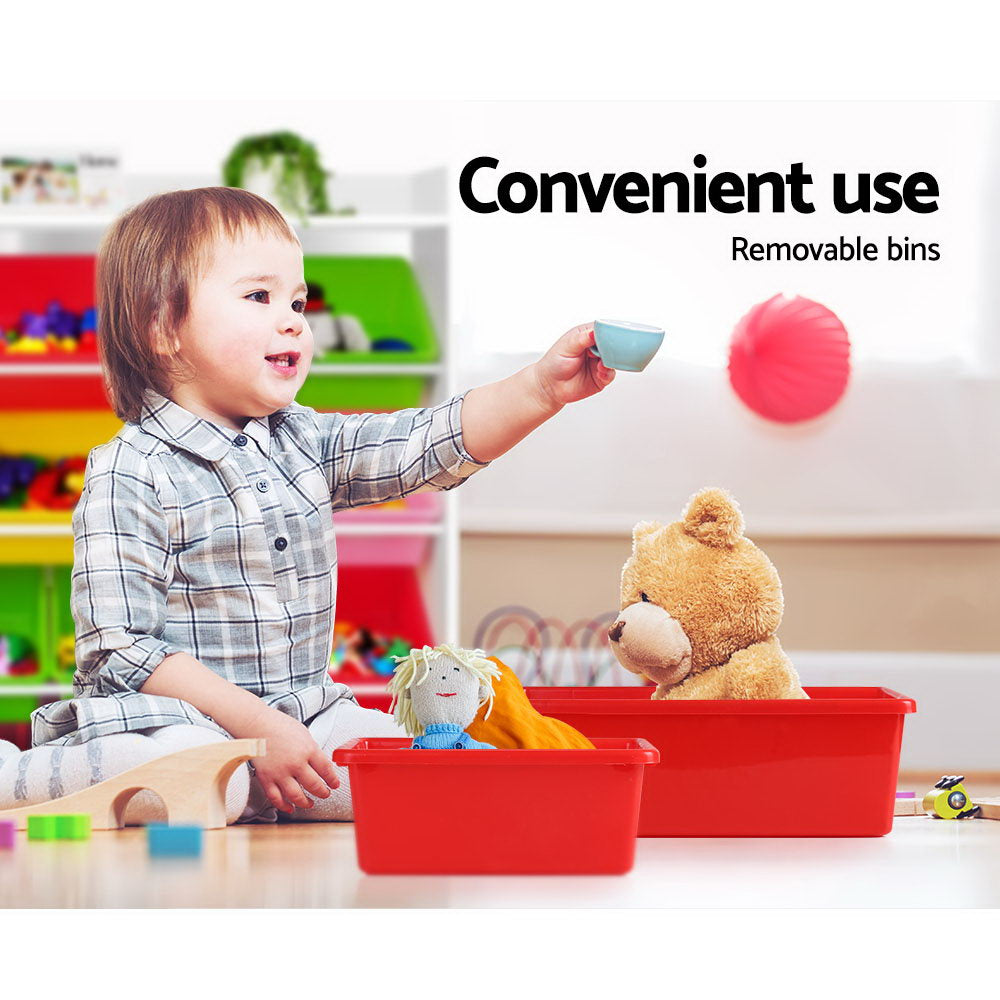Marlook Kids Toy Box 8 Bins Bookshelf Storage Rack Organiser Toy Display