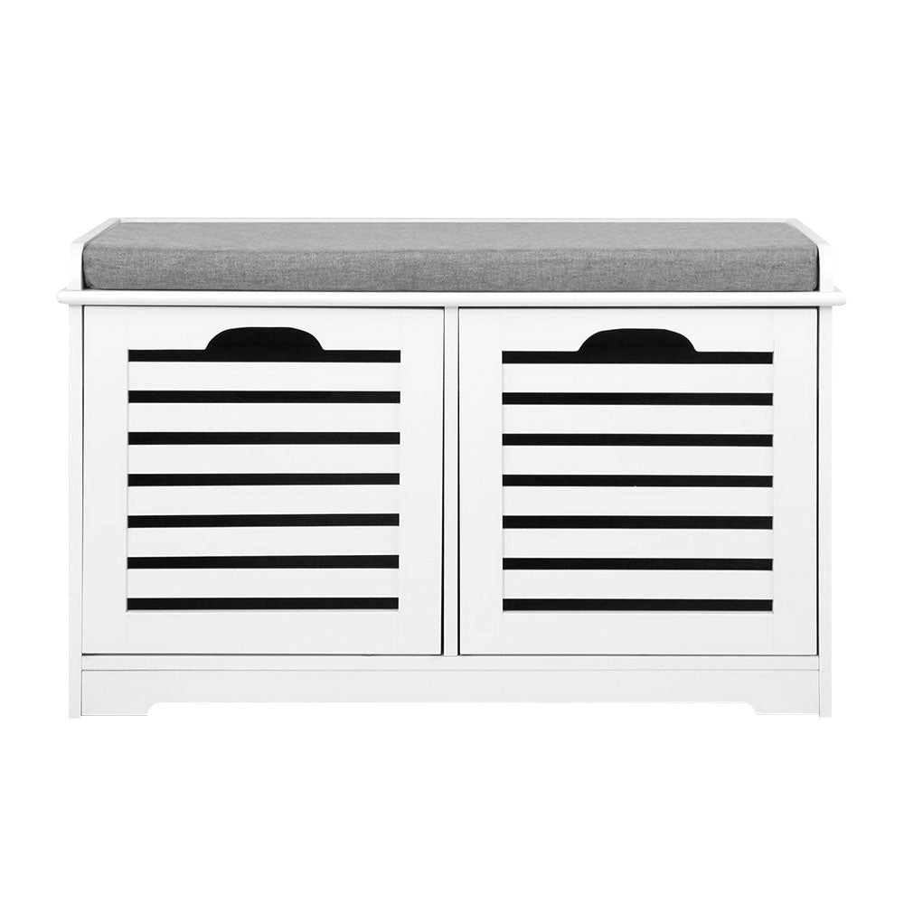 Marlook Shoe Rack Cabinet Bench White Caye