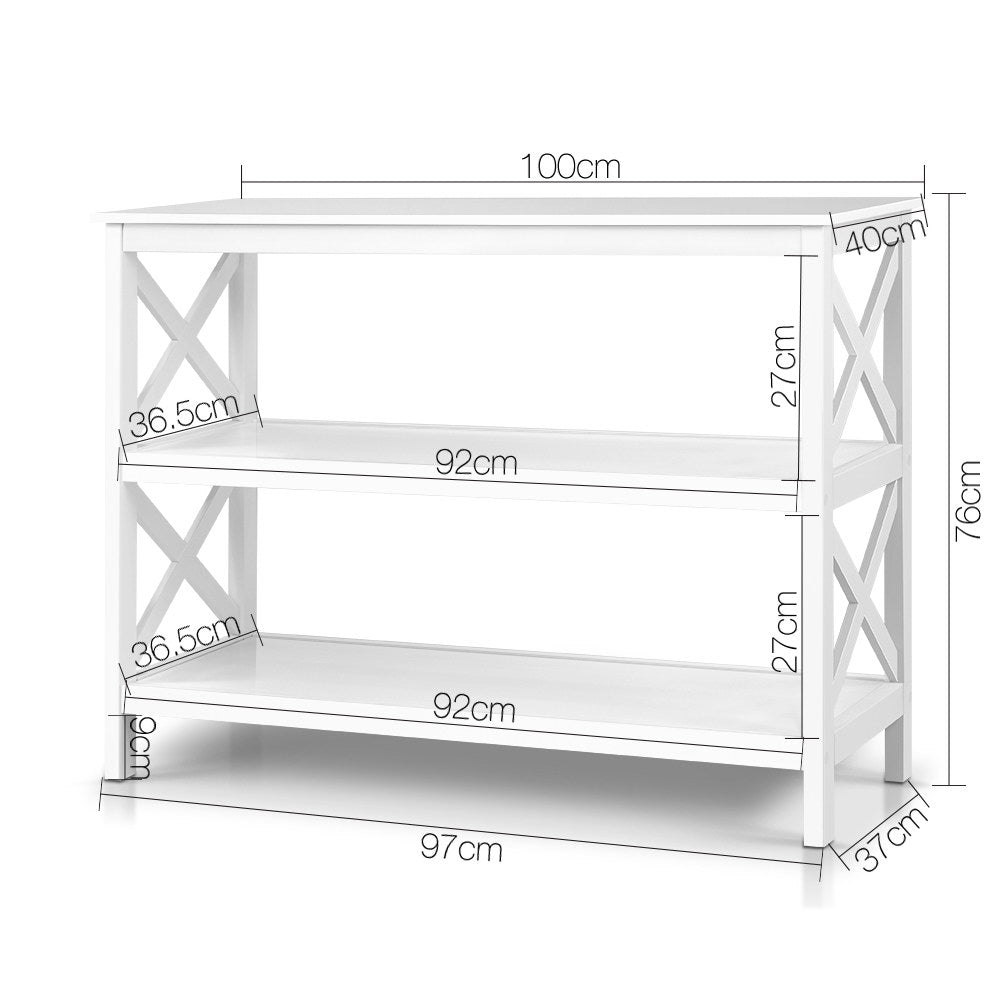 Marlook Console Table 3-tier White Polly
