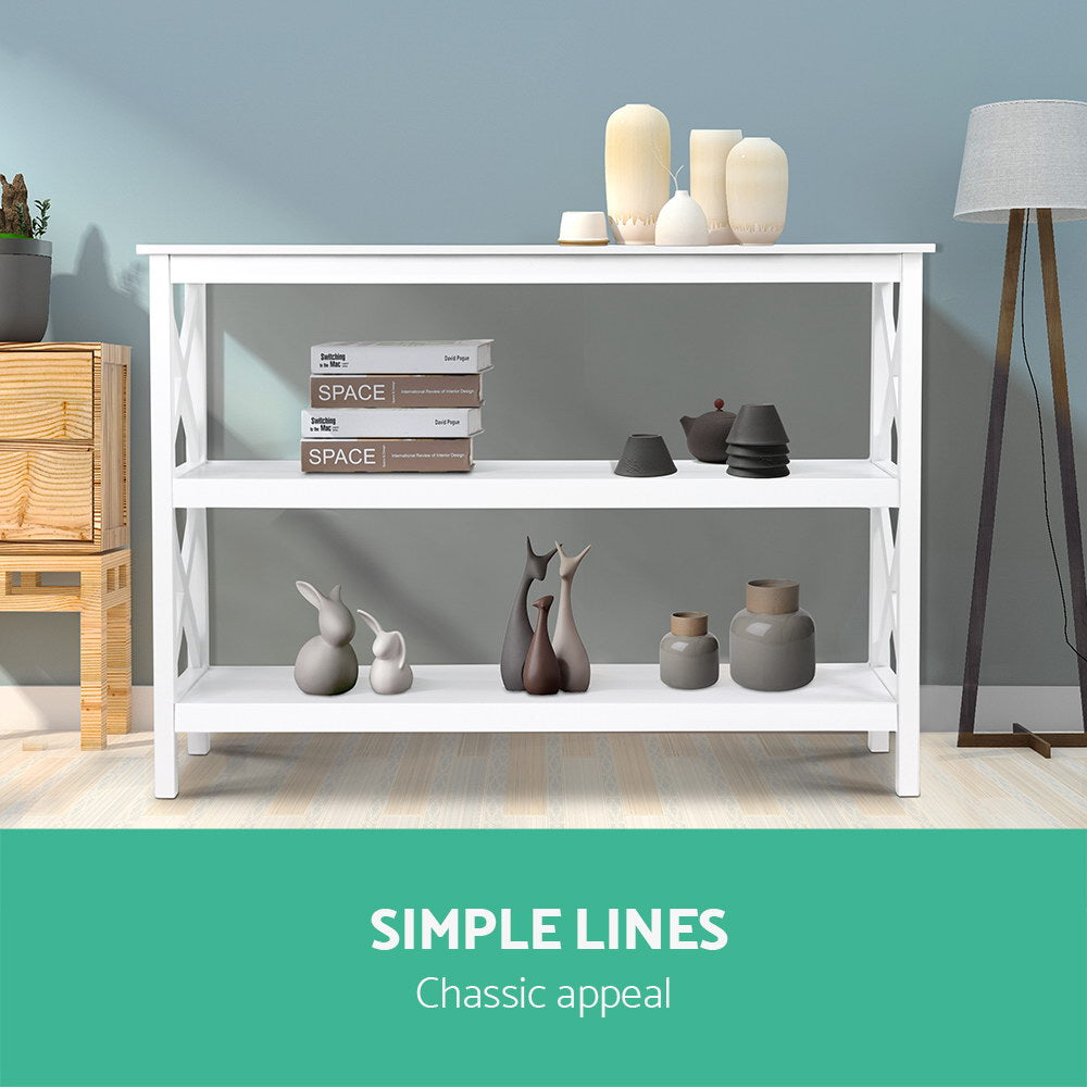 Marlook Console Table 3-tier White Polly