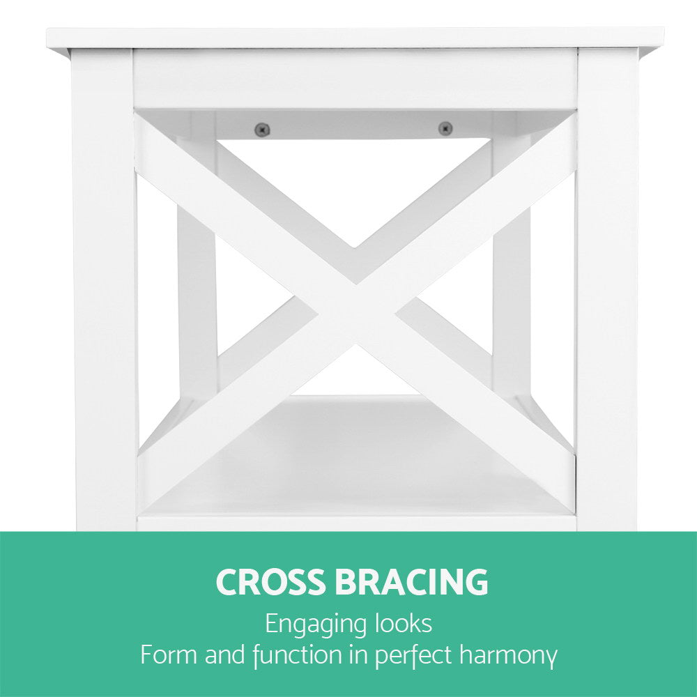 Marlook Console Table 3-tier White Polly