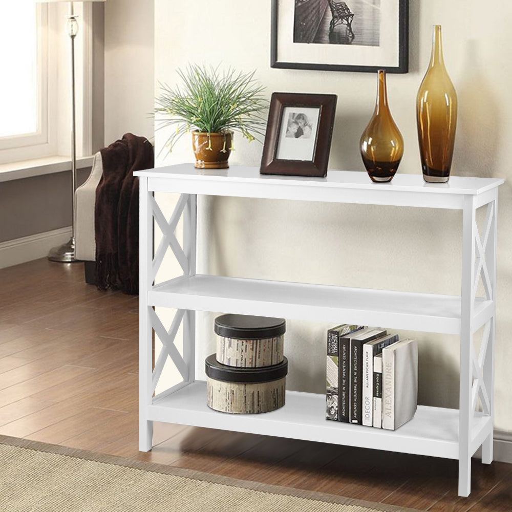 Marlook Console Table 3-tier White Polly
