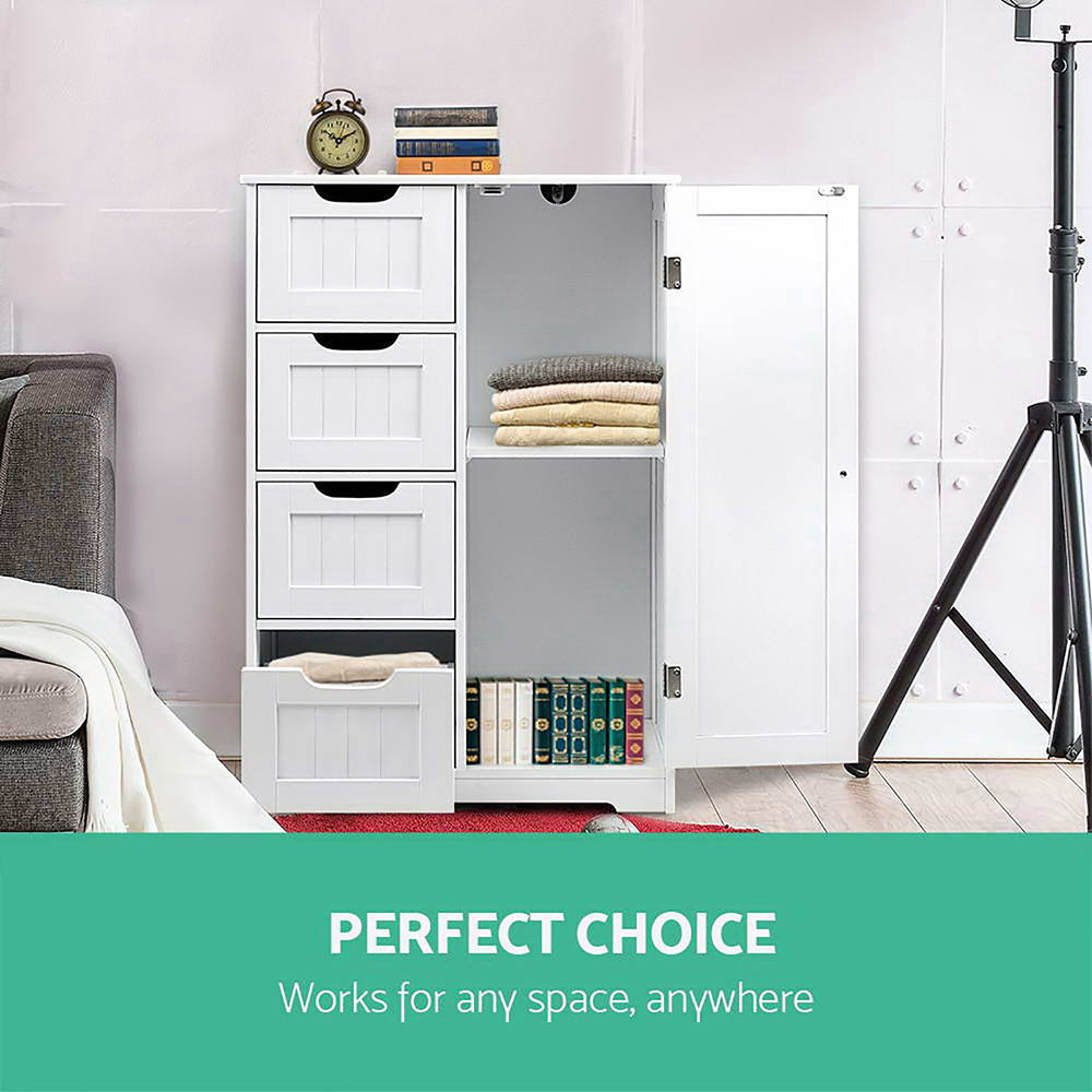 Marlook Bathroom Cabinet Storage Drawers White