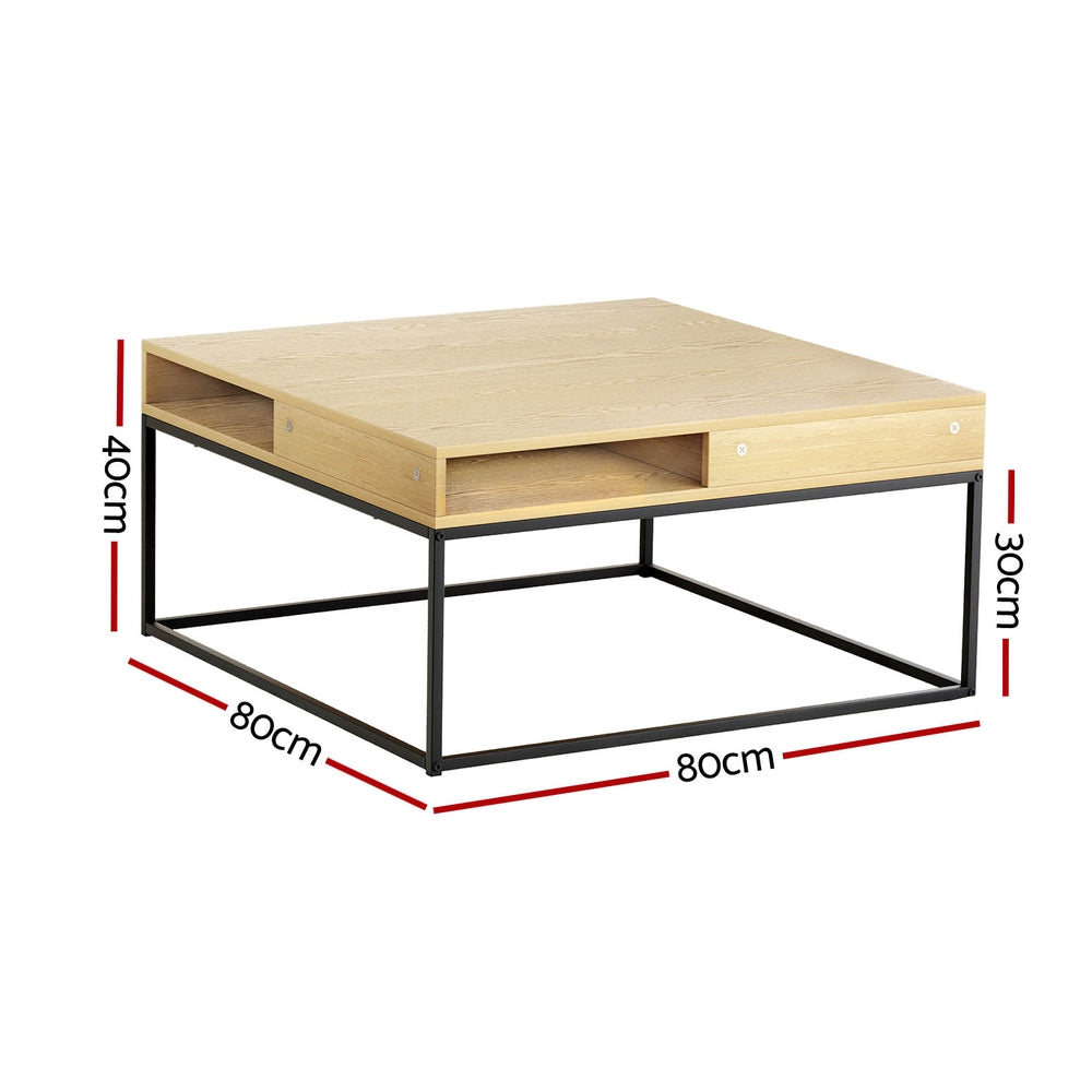Marlook Coffee Table Storage Shelf Metal Frame