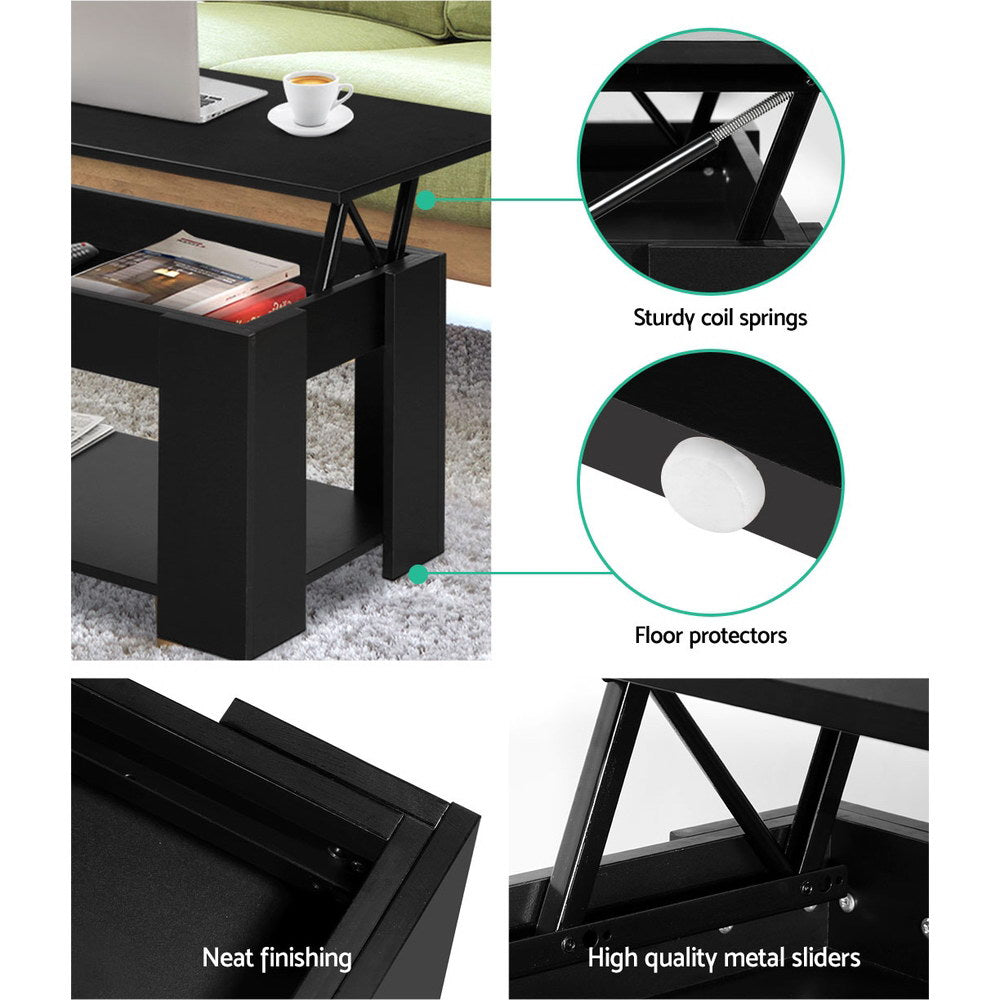 Marlook Coffee Table Lift-top Coffee Table Black