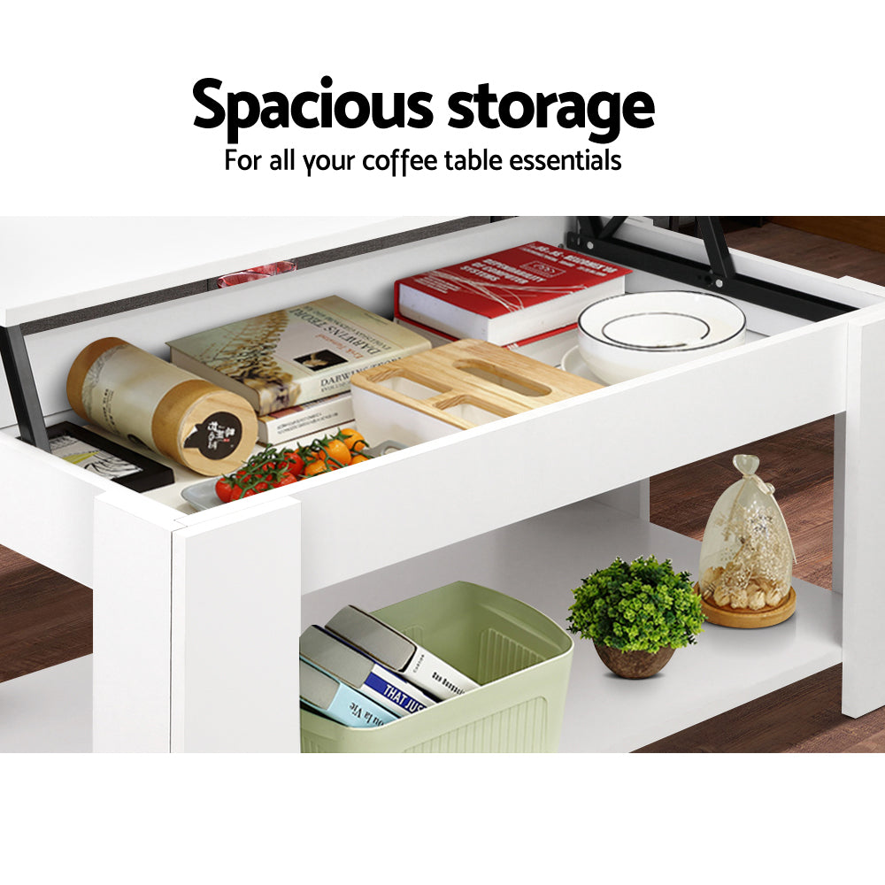 Marlook Coffee Table Lift-top Coffee Table White
