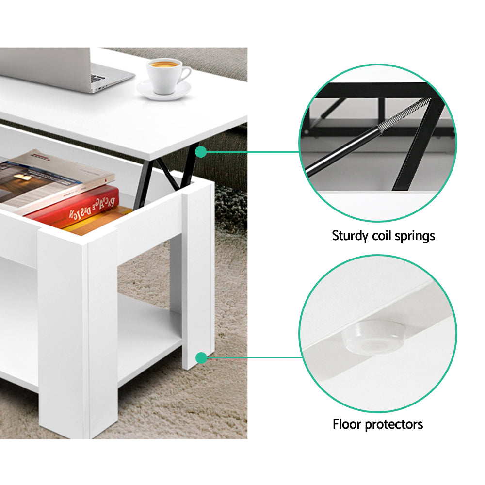 Marlook Coffee Table Lift-top Coffee Table White