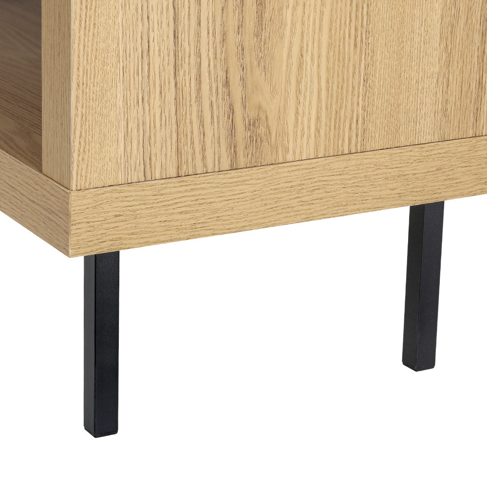 Marlook Entertainment Unit Corner TV Cabinet Storage Shelf Bevis