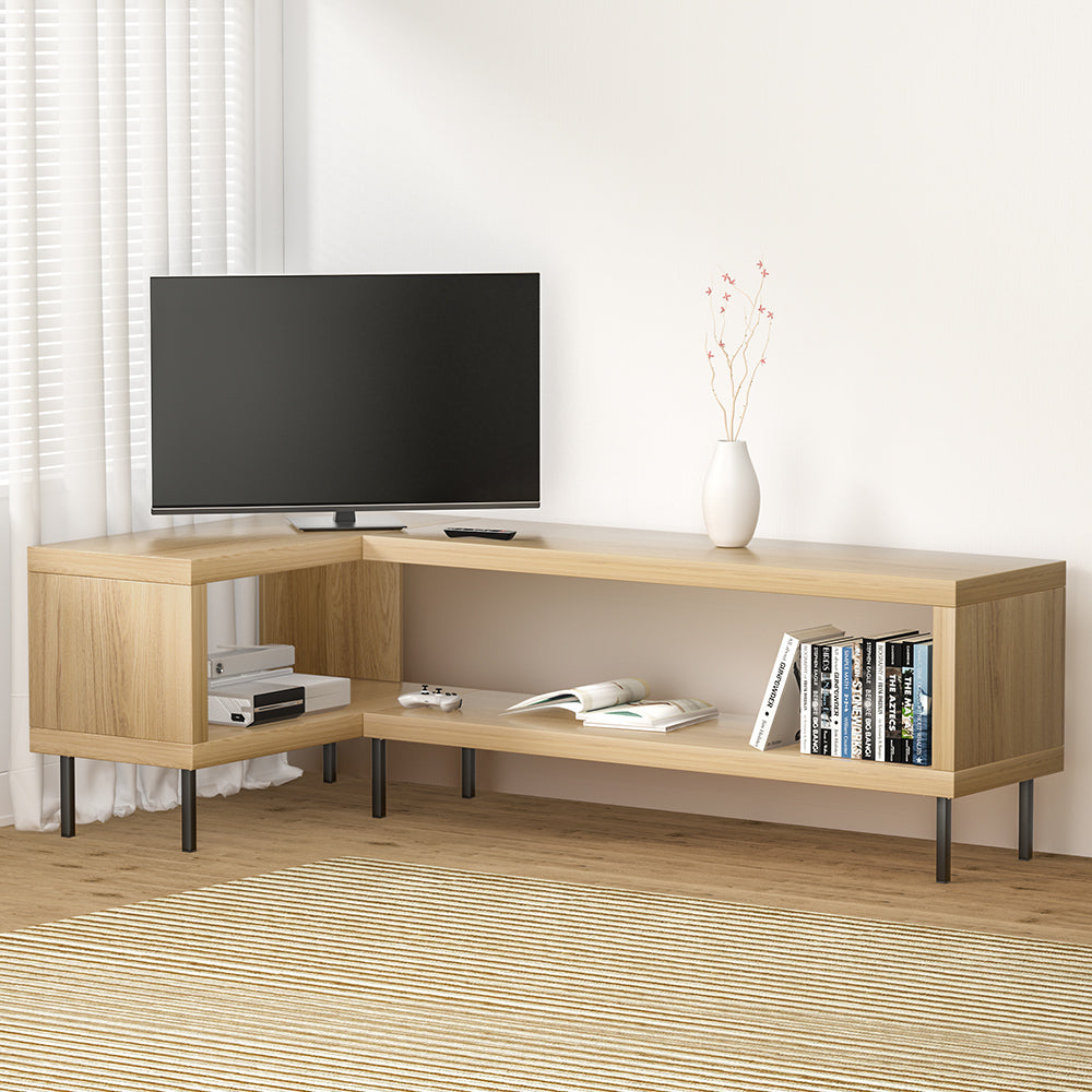Marlook Entertainment Unit Corner TV Cabinet Storage Shelf Bevis