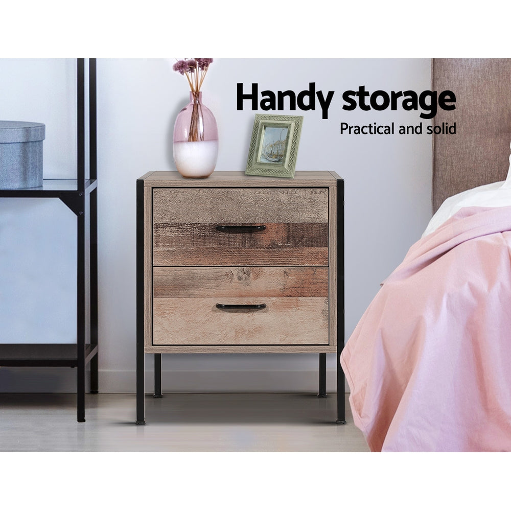 Marlook Bedside Table 2 Drawers - BARNLY