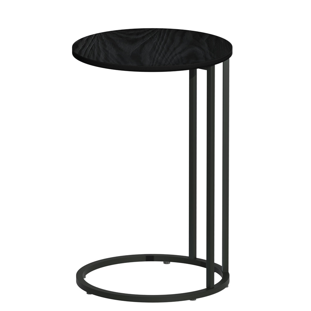 Marlook Coffee Table Side Table Round Black Martha