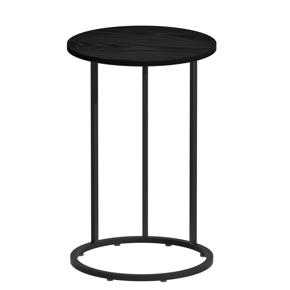 Marlook Coffee Table Side Table Round Black Martha