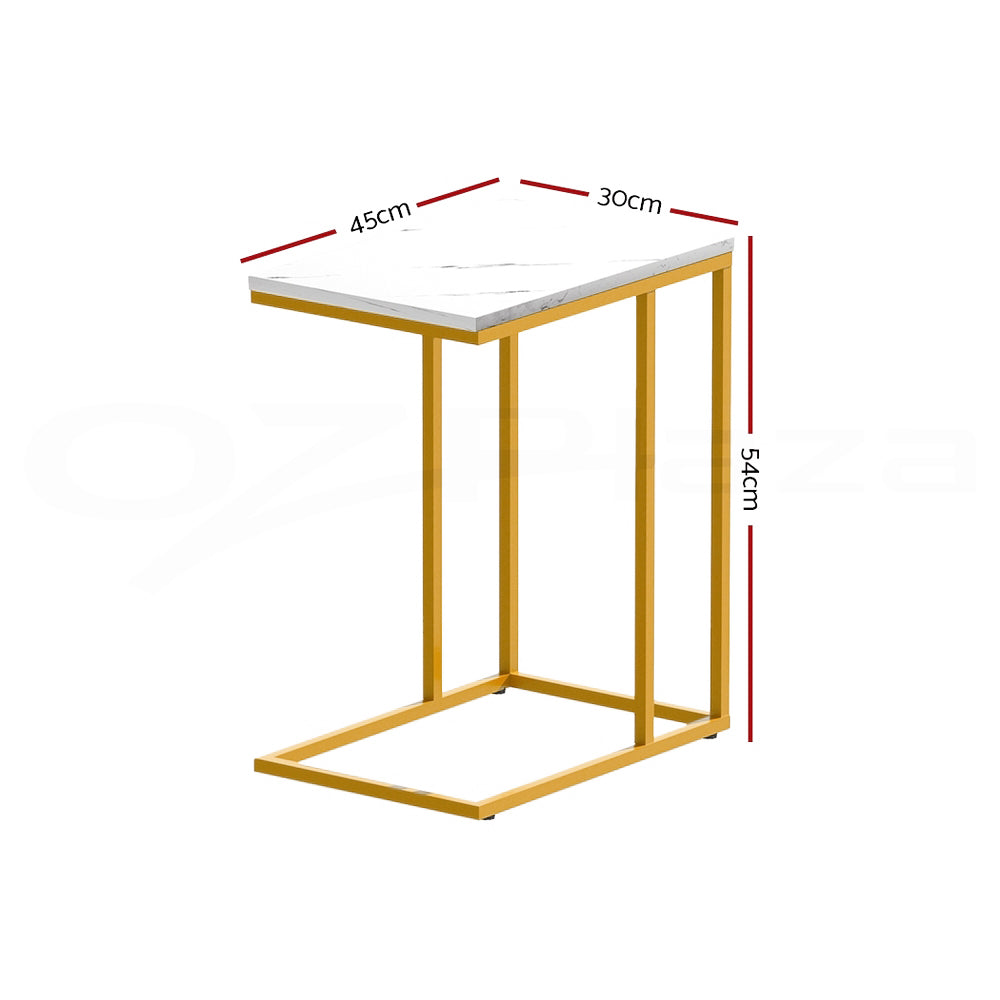 Marlook Coffee Table Side Table Marble Effect Emma