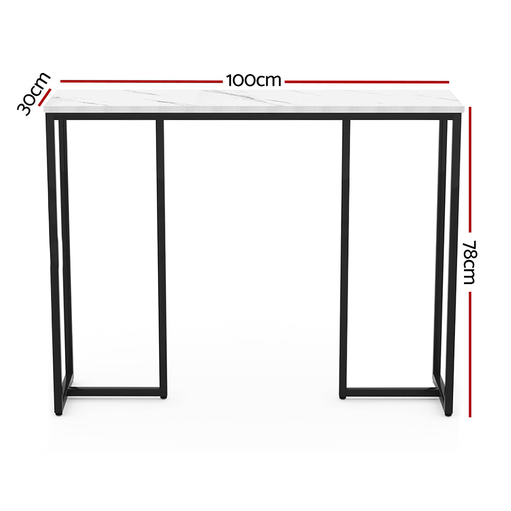 Marlook Console Table Marble Effect Frenisha