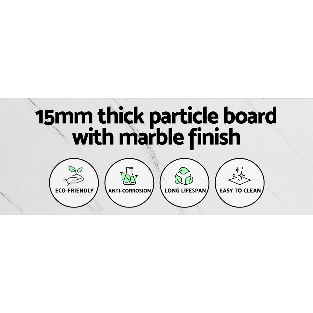 Marlook Console Table Marble Effect Frenisha