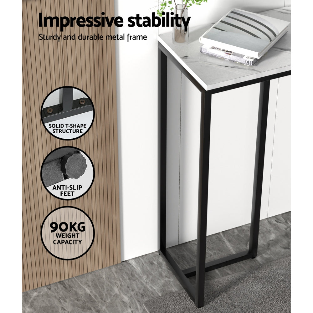 Marlook Console Table Marble Effect Frenisha
