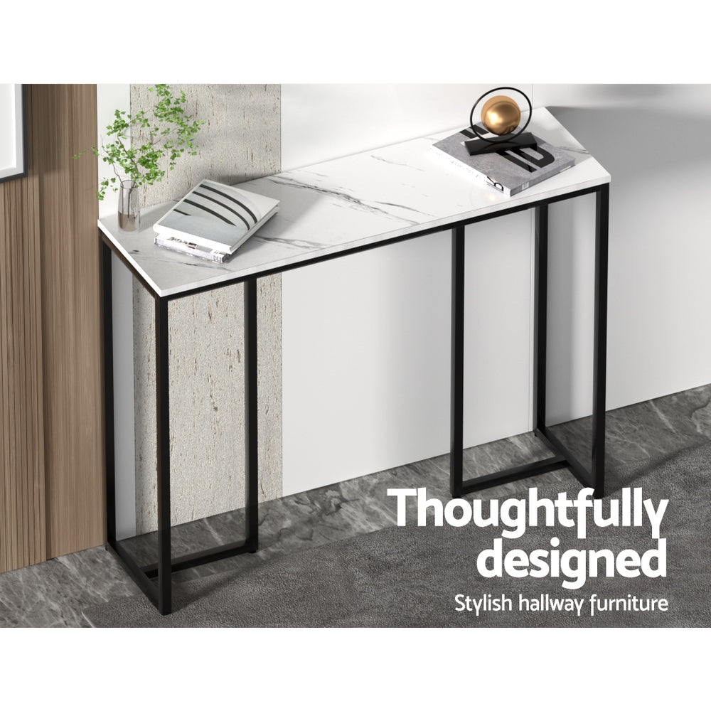 Marlook Console Table Marble Effect Frenisha