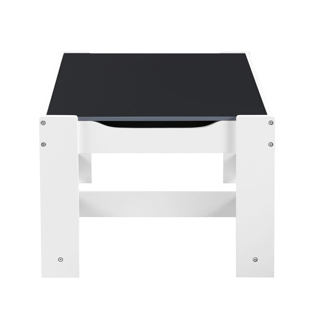 Marlook Kids Table and Chairs Set Play Activity Toys Storage Chalkboard Desk Grey