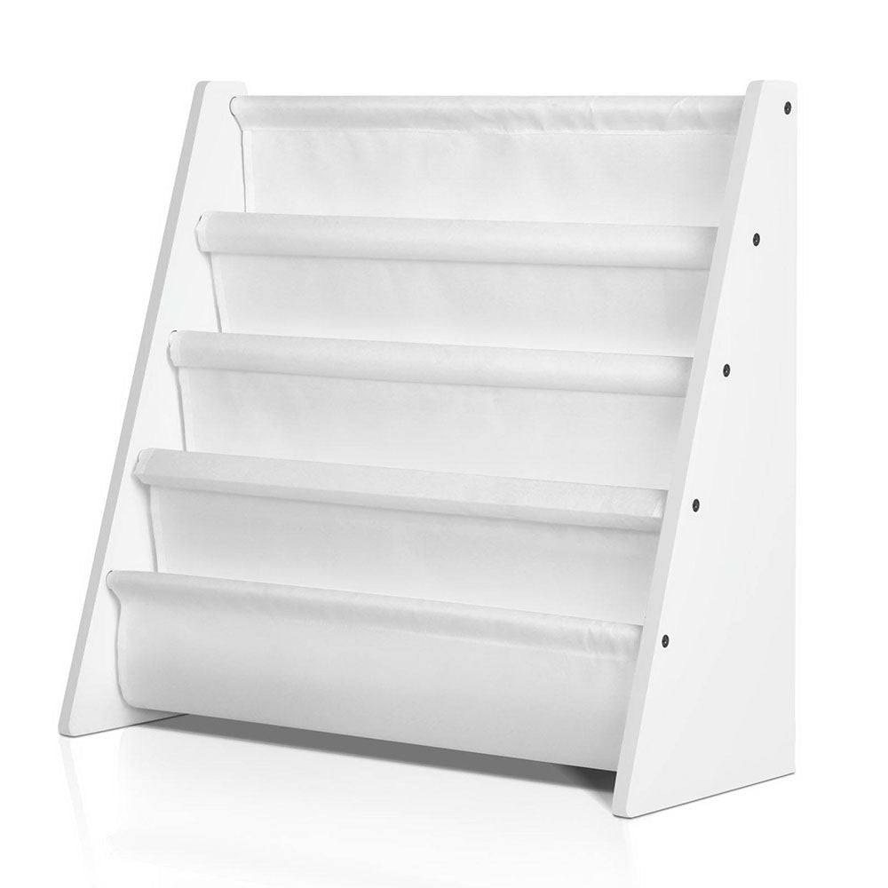 Marlook 4 Tiers Kids Bookshelf Magazine Shelf Children Bookcase Rack Organiser