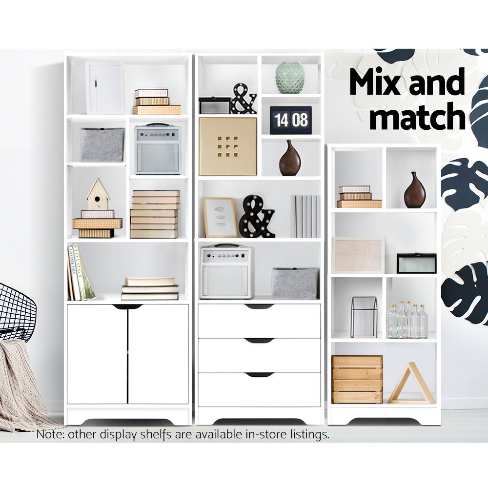 Marlook Bookshelf with Drawers - NANA White