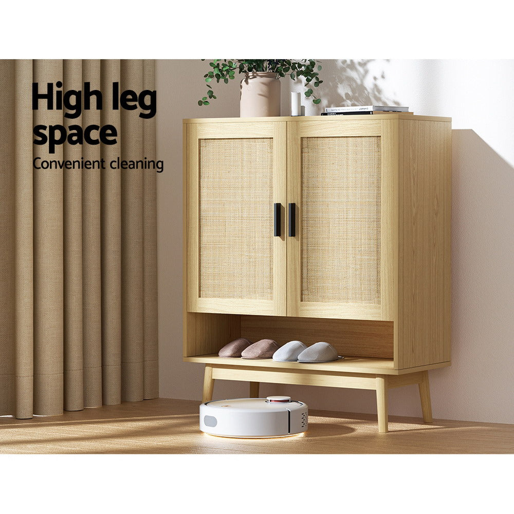 Marlook Shoe Rack Cabinet Rattan 5-tier 20 Pairs Dani